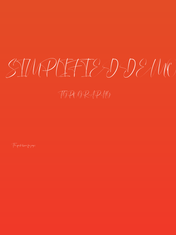 Simplified Demo Poster