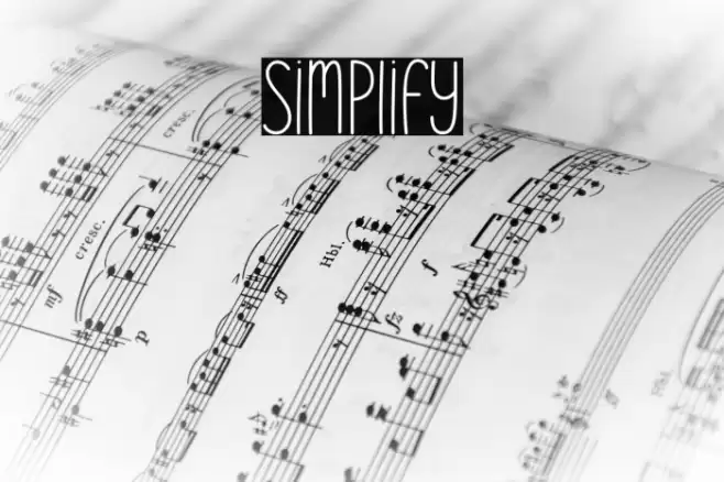 Simplify Schriftart examples