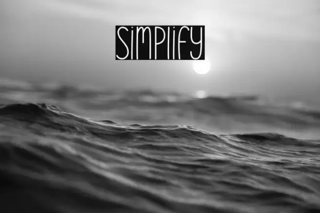 Simplify Schriftart examples