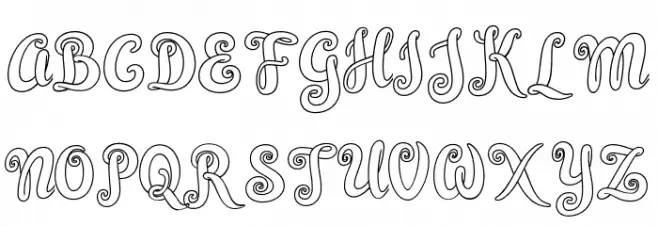 Simplisicky Schriftart Groß