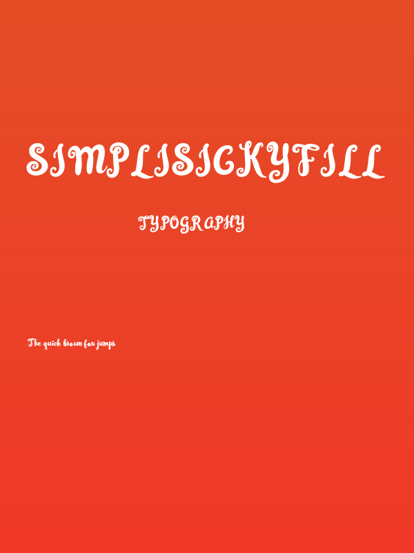 SimplisickyFill Poster