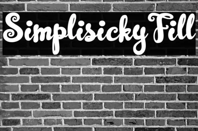 SimplisickyFill Font examples