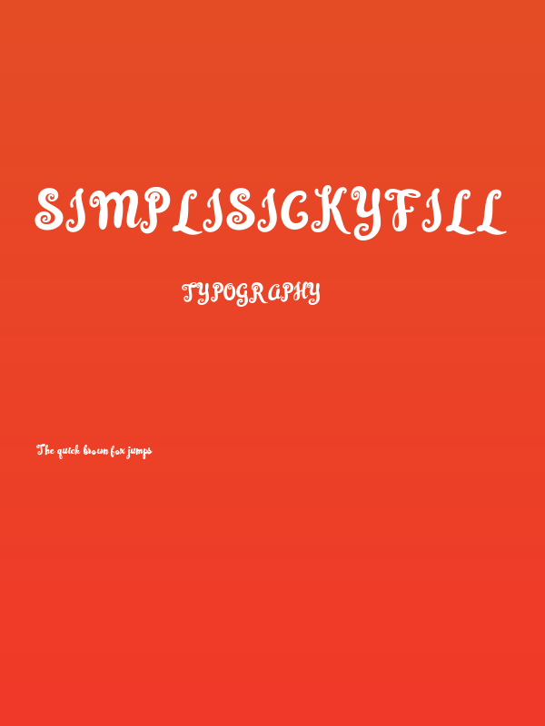 SimplisickyFill Poster