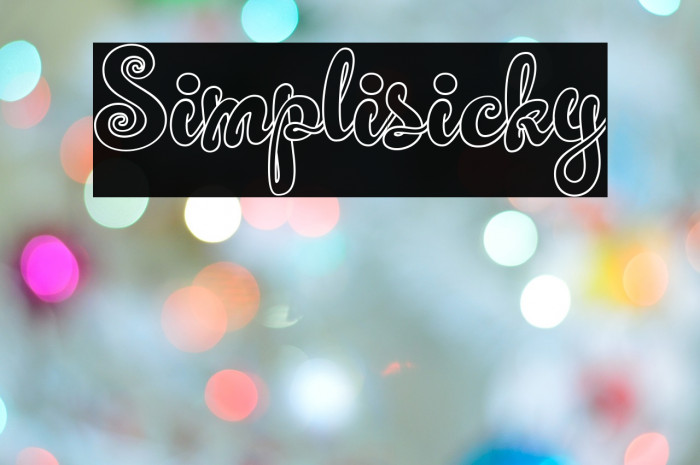 Simplisicky Font examples