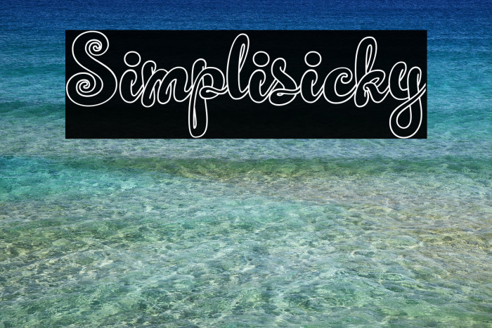 Simplisicky Font examples
