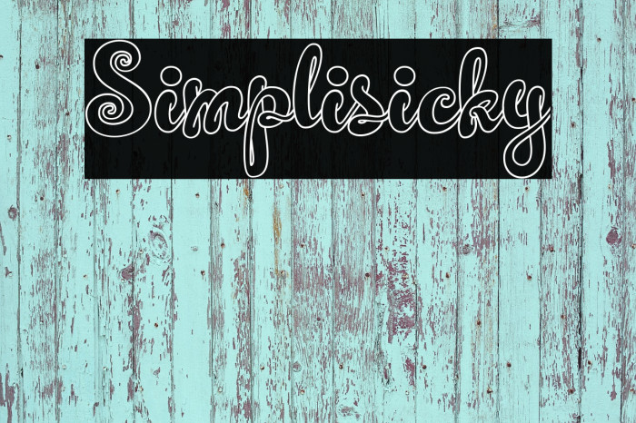 Simplisicky Font examples