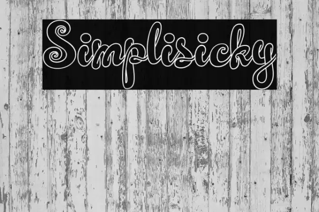 Simplisicky خط examples