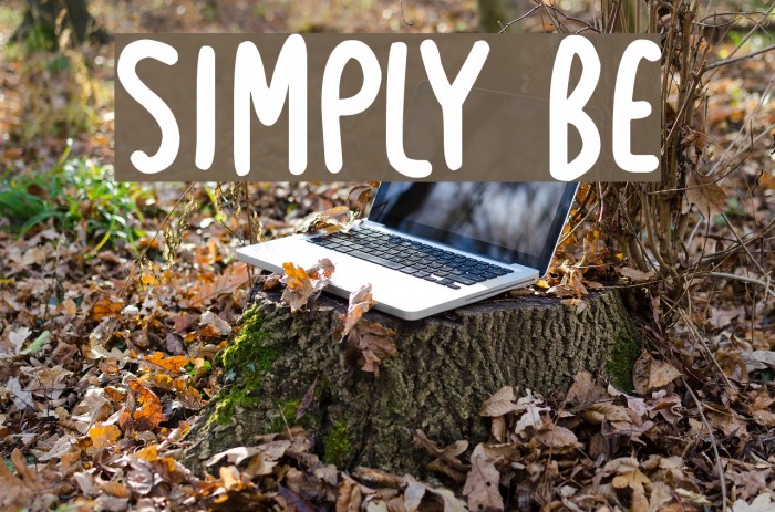 Simply Be Font examples