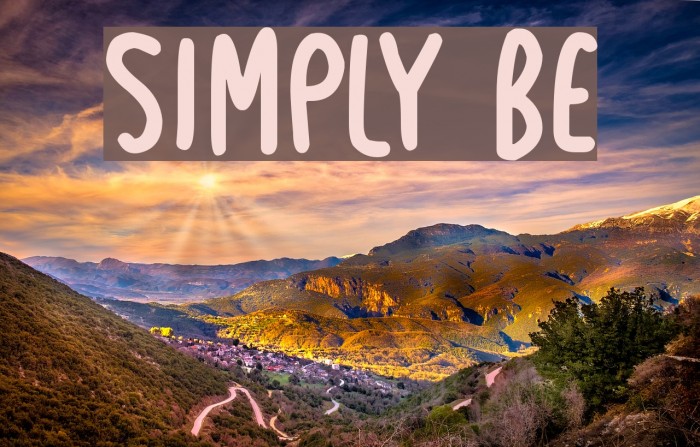 Simply Be Font examples