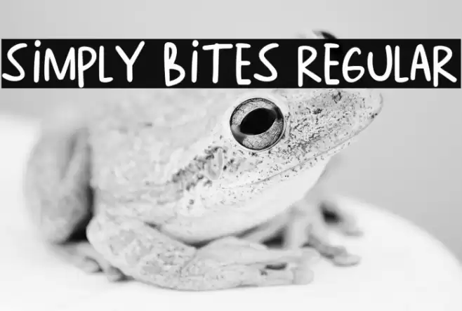 Simply Bites Regular Caratteri examples