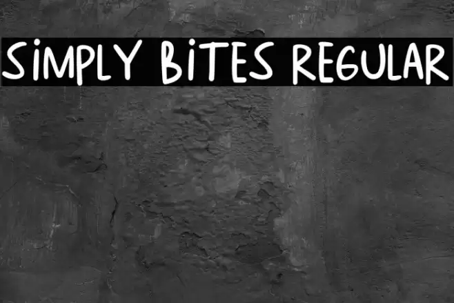 Simply Bites Regular Caratteri examples