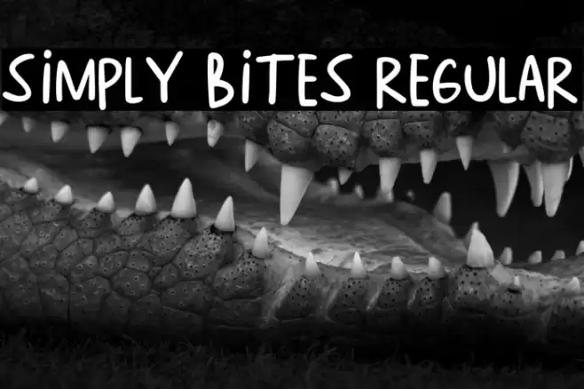 Simply Bites Regular Caratteri examples