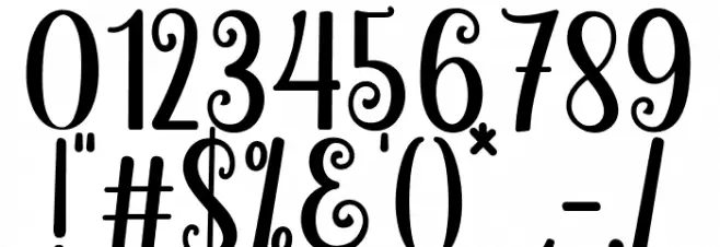 Simply Blessed Font OTHER CHARS