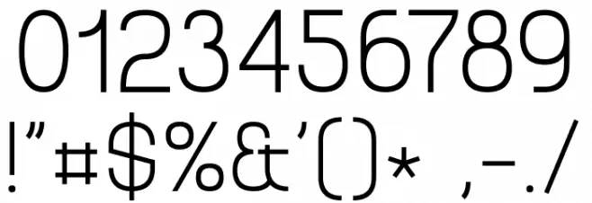 Simply City Light Font OTHER CHARS