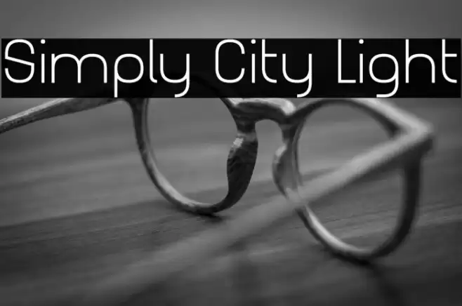 Simply City Light Font examples