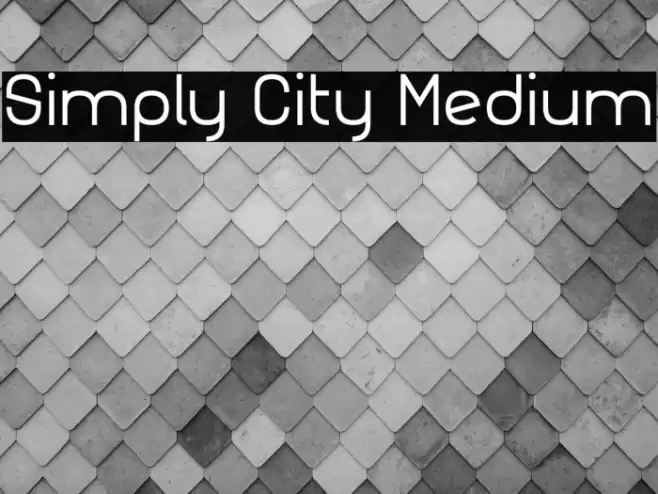 Simply City Medium Font examples
