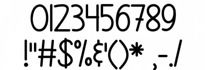 Simply Complicated Font OTHER CHARS