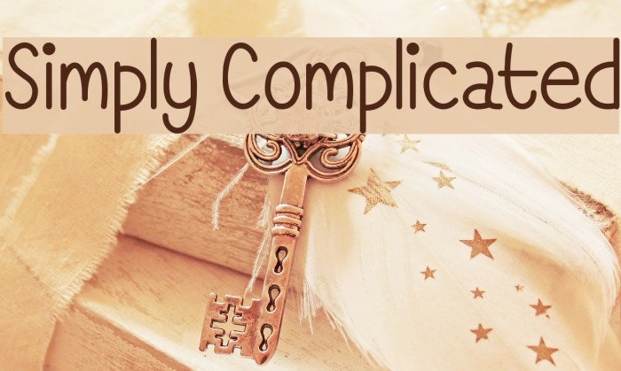 Simply Complicated Font examples