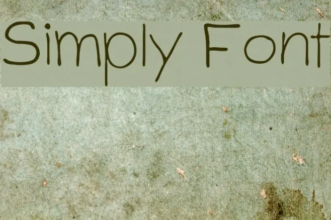 Simply Font Example 3
