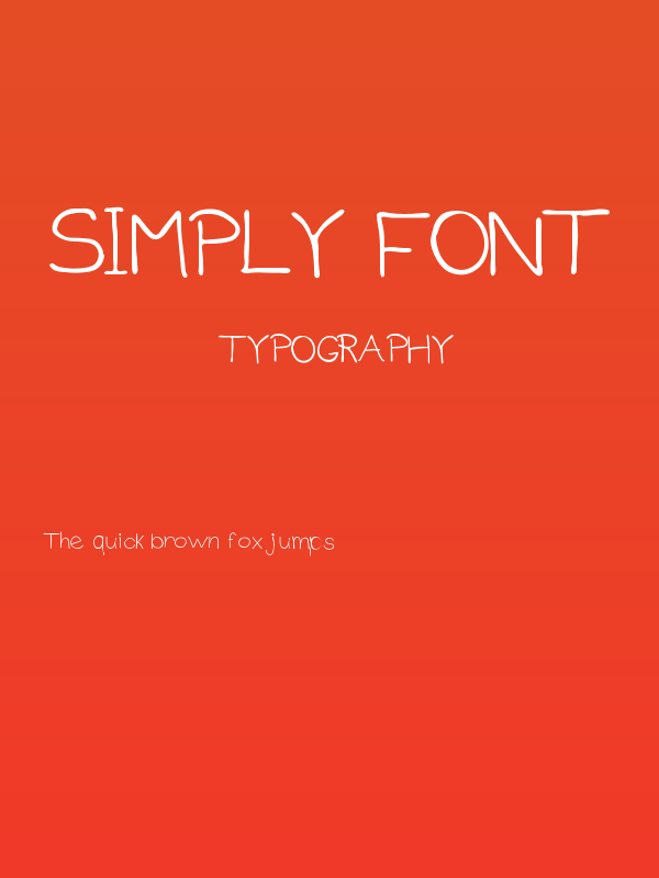 Simply Font Poster