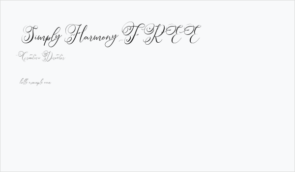 Simply Harmony FREE Business Card