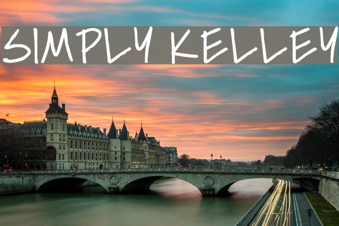 Simply Kelley Font examples