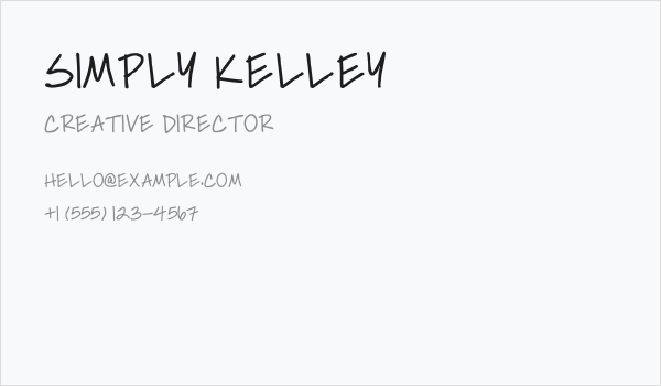 Simply Kelley Business Card