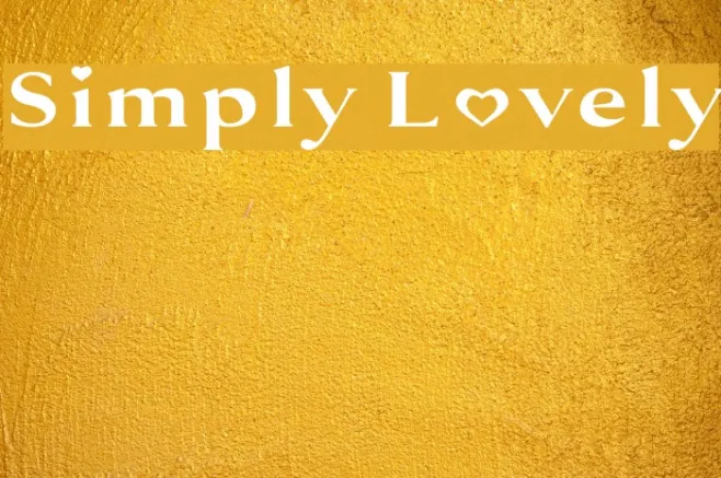 Simply Lovely Example 1