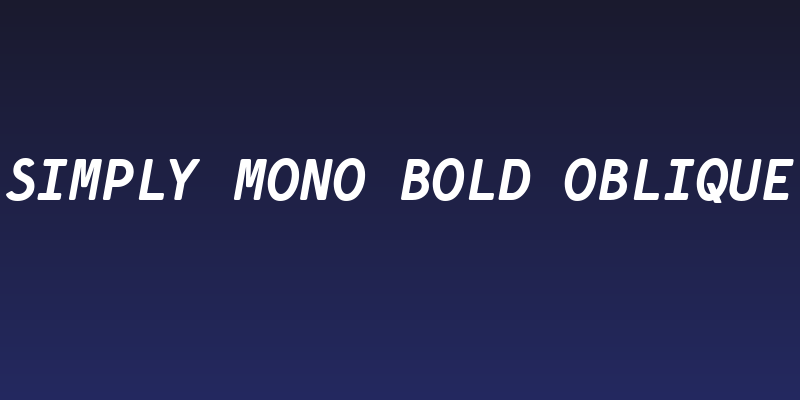 Simply Mono Bold Oblique Social Header