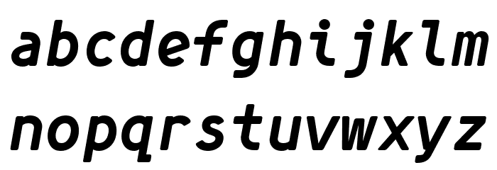 Simply Mono Bold Oblique Font LOWERCASE