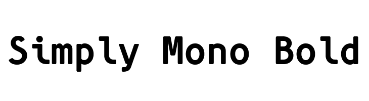 Simply Mono Bold  Descarca Fonturi Gratis