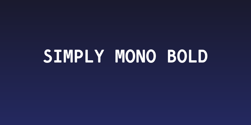 Simply Mono Bold Social Header