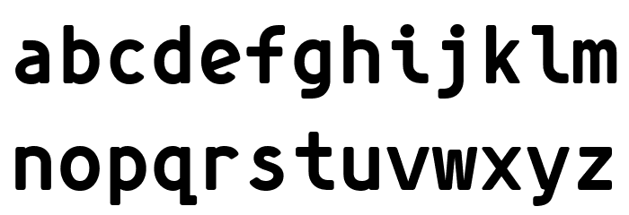Simply Mono Bold Font LOWERCASE
