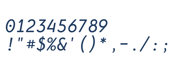 Simply Mono Book Oblique Other Characters