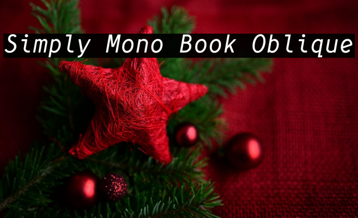 Simply Mono Book Oblique Example 3