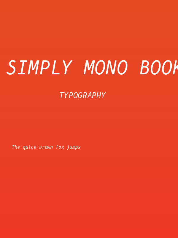 Simply Mono Book Oblique Poster