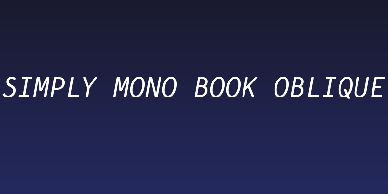 Simply Mono Book Oblique Social Header