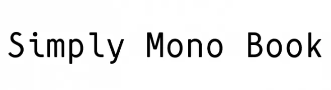 Simply Mono Book  免费字体下载