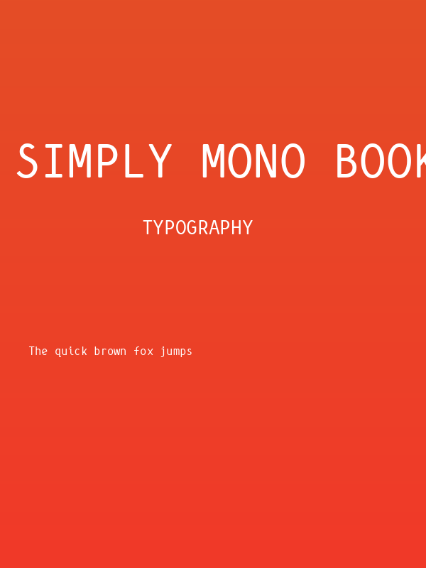 Simply Mono Book Poster