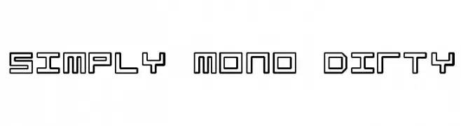 Simply Mono Dirty  تنزيل الخطوط