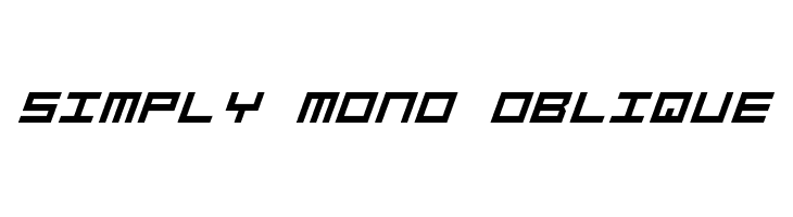 Simply Mono Oblique  Free Fonts Download