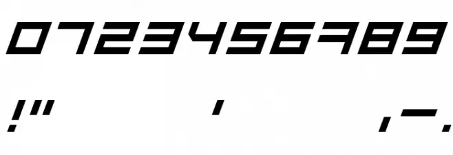 Simply Mono Oblique Font OTHER CHARS