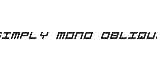 Simply Mono Oblique Logo