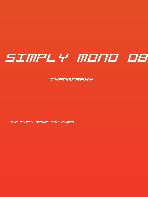 Simply Mono Oblique Poster