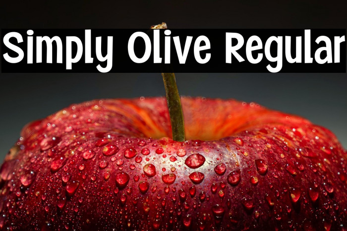 Simply Olive Regular Example 1