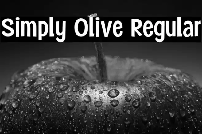 Simply Olive Regular Font examples