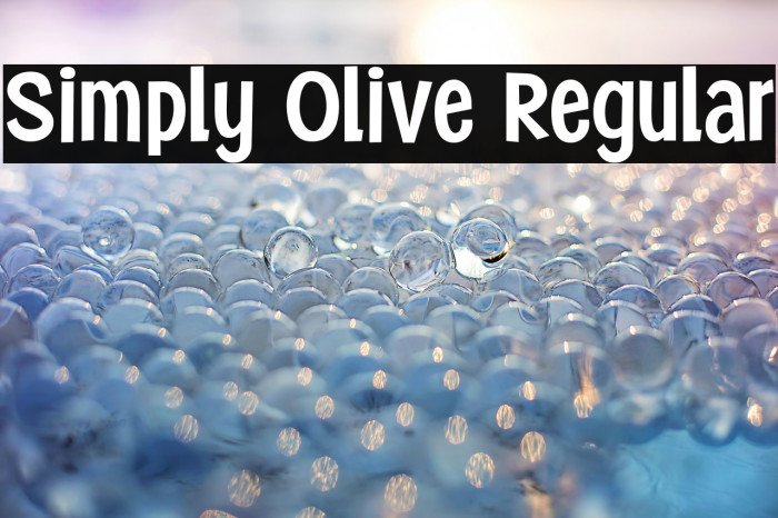 Simply Olive Regular Example 3