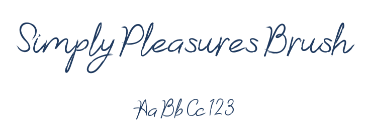 Simply Pleasures Brush Font Preview