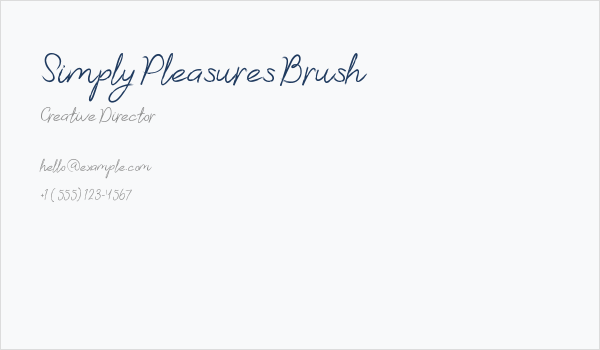 Simply Pleasures Brush Business Card