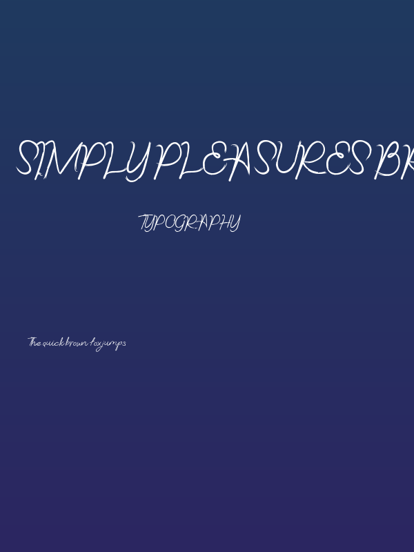 Simply Pleasures Brush Poster